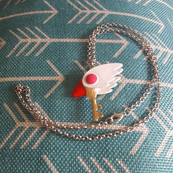 kawaii cardcaptor sakura sealing wand wing key pendant necklace - Picture 1 of 2